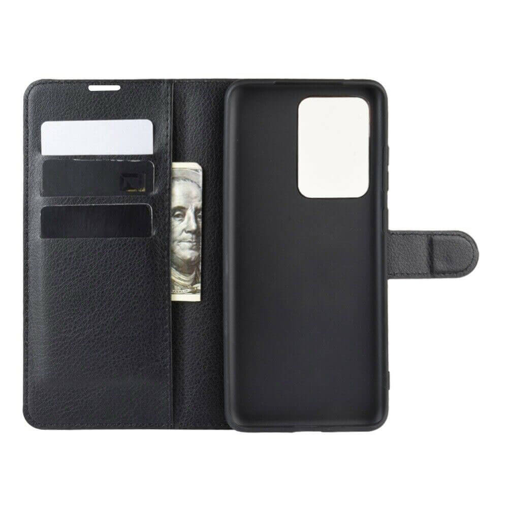 For Samsung Galaxy S20 Ultra / S20 Ultra 5G Wallet Case Cover PU Leather Black