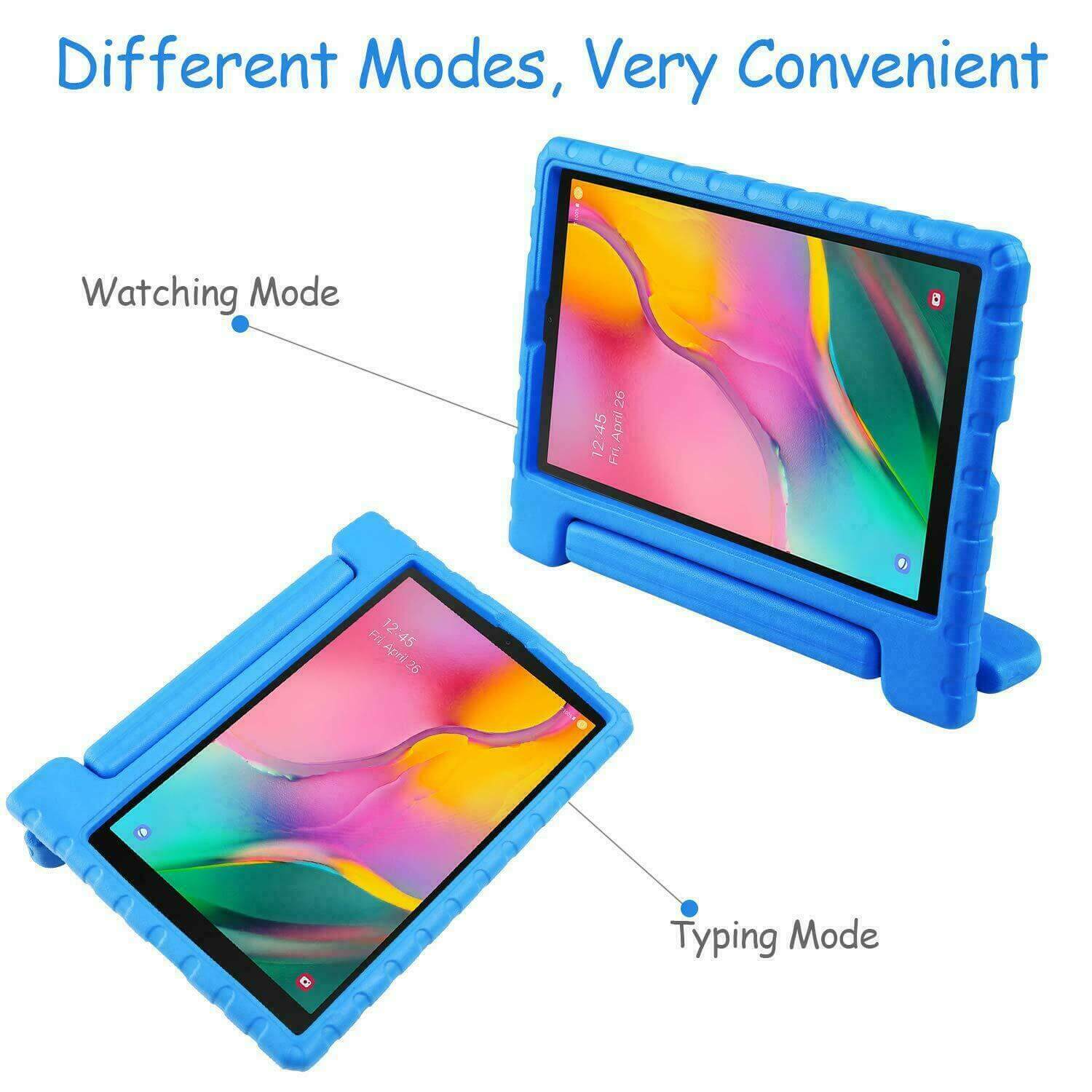 For Samsung Galaxy Tab A 8.0" 2019 Kids Case Shockproof Cover With Stand Blue