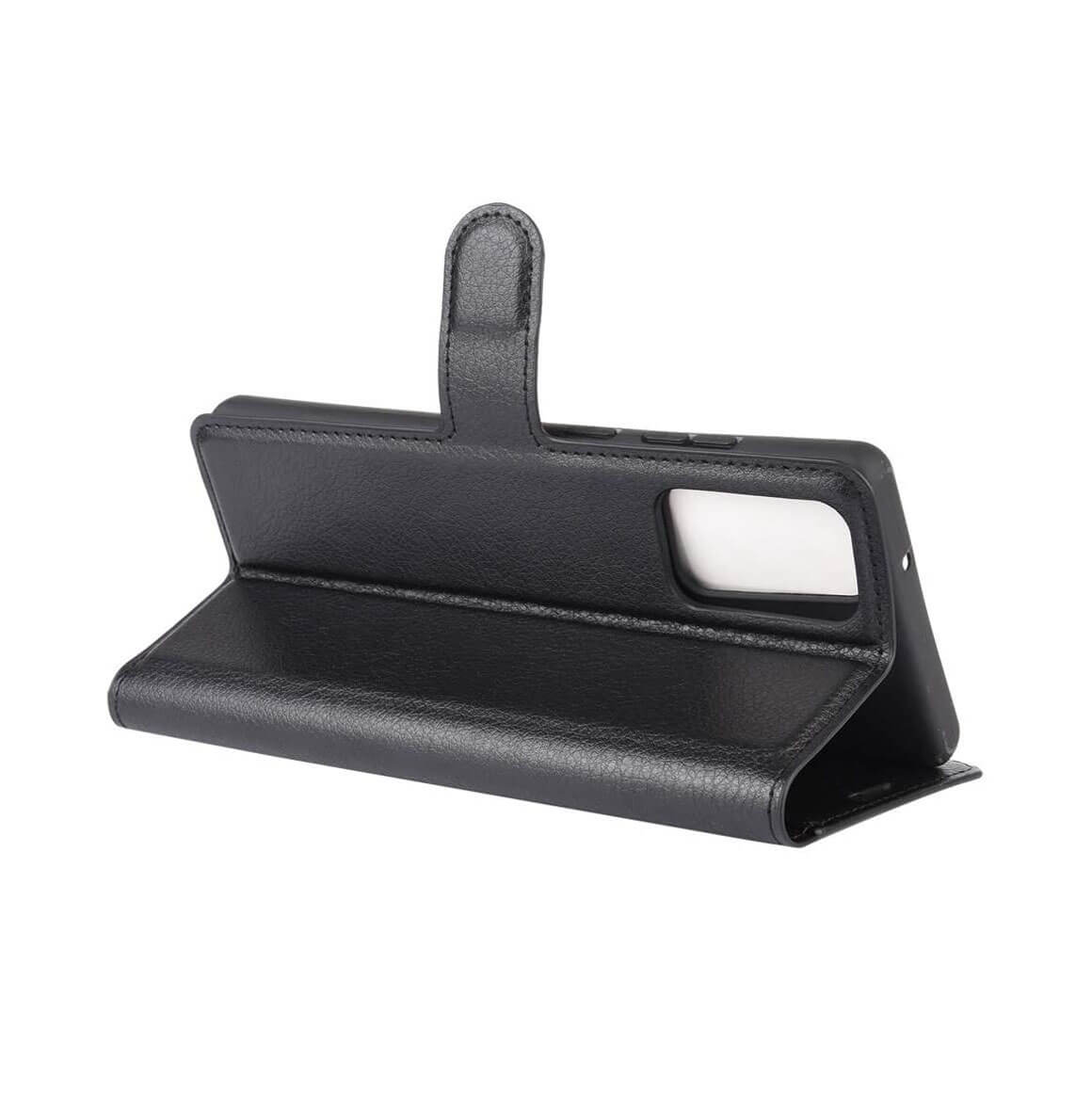 PU Leather Wallet Cover For Samsung Galaxy Note 20 / Note 20 5G Case Holder Card Slots Black