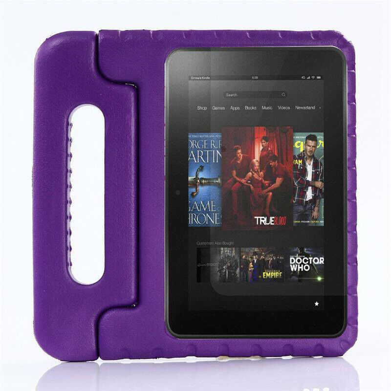 For Amazon Fire HD 8 Plus 2020 Kids Case Shockproof Cover With Stand - Purple