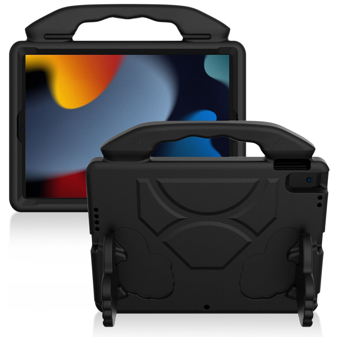 For Apple iPad 10.2 8th Gen 2020 Kids Friendly Case Shockproof Cover With Thumbs Up - Black-www.firsthelptech.ie