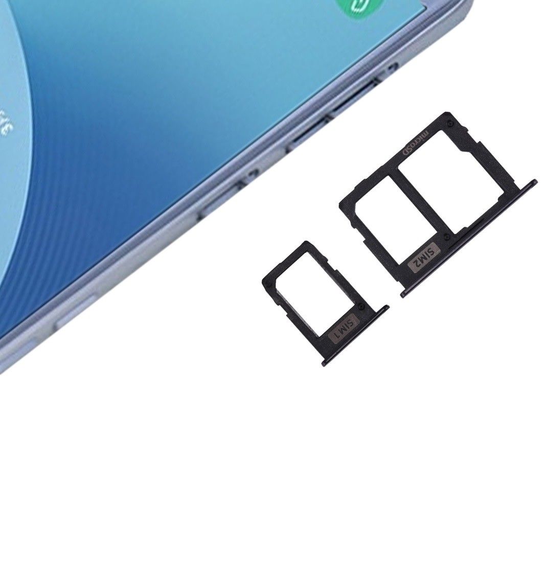 Samsung Galaxy J3 J5 J7 2017 Micro SD & Nano SIM Card Tray Holder - Black for [product_price] - First Help Tech