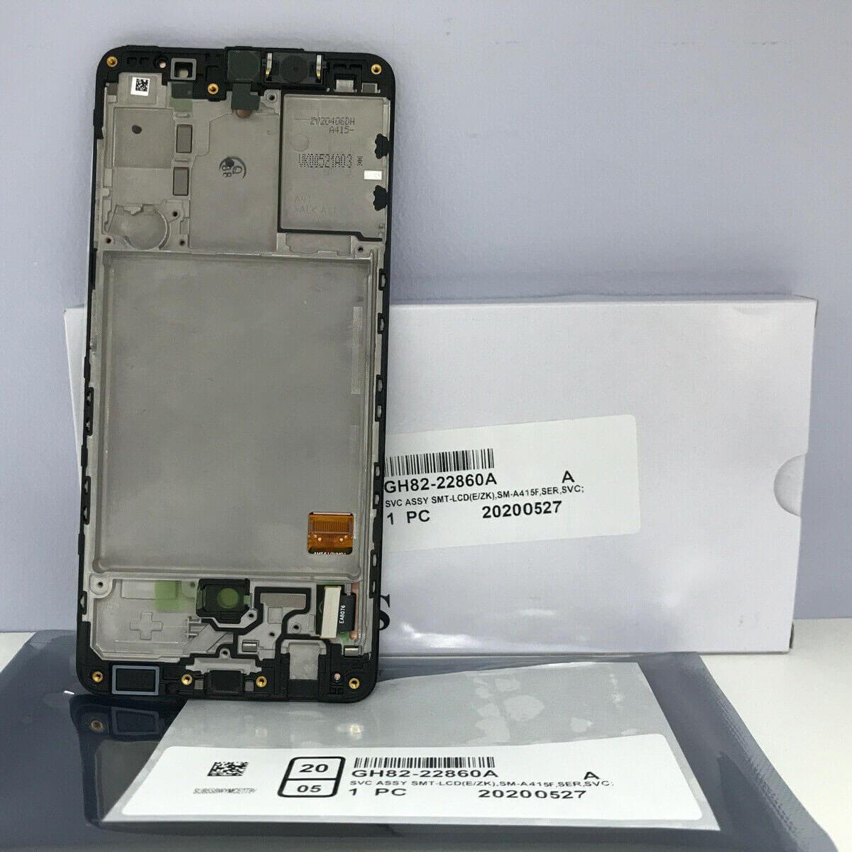 For Samsung Galaxy A41 / A415 Replacement AMOLED Touch Screen Assembly With Frame - Service Pack