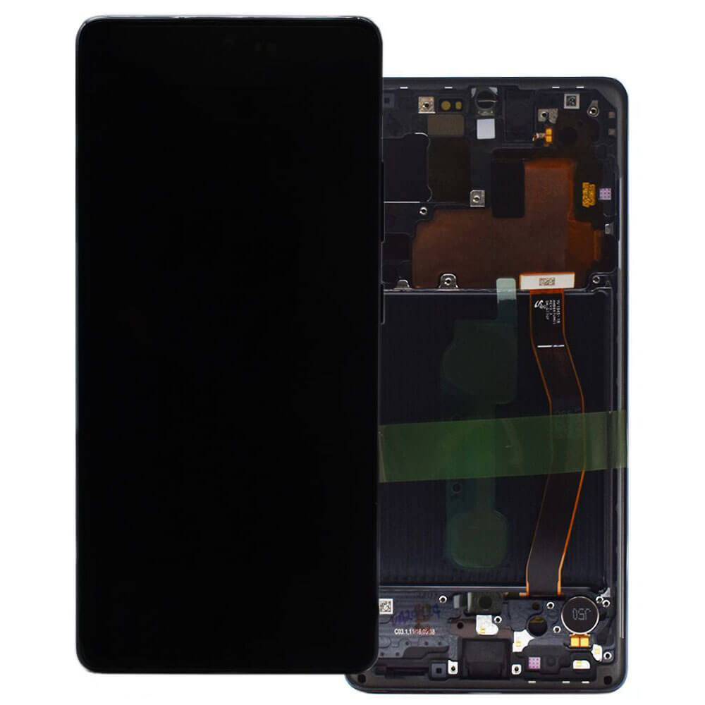 For Samsung Galaxy S10 Lite Replacement AMOLED Touch Screen Assembly With Frame Service Pack Black