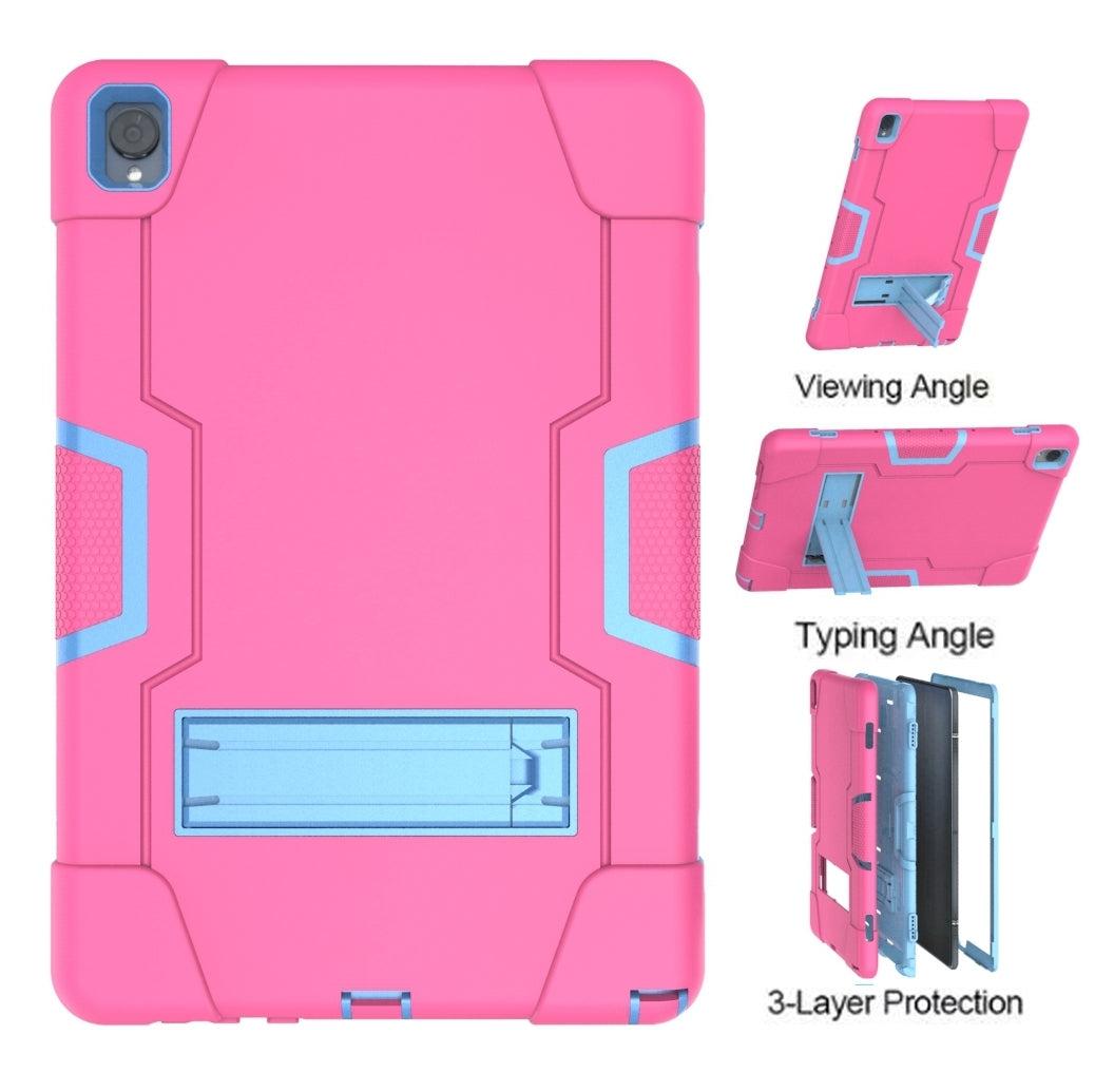 For Apple iPad Air4 10.9" / Pro 11" (2021) Hard Case Survivor with Stand - Rose-www.firsthelptech.ie