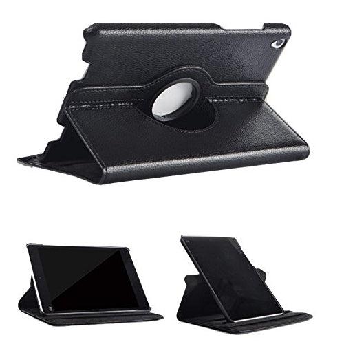 For Samsung Galaxy Tab S7+ (SM-T970) / S8+ (SM-X800) 360 Rotation Wallet Case - Black-www.firsthelptech.ie