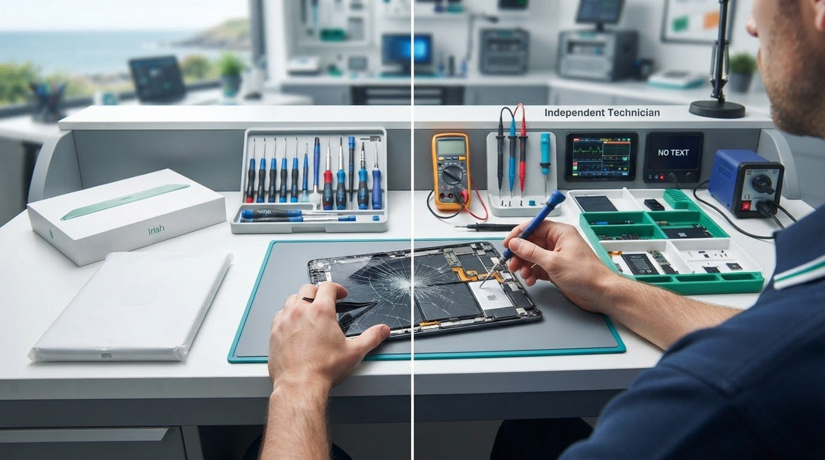 Manufacturer Tablet Repair Cost vs Independent Technician in Ireland: What to Compare