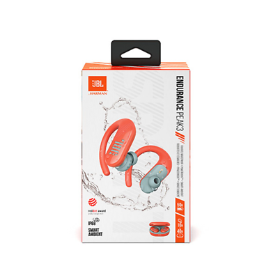 JBL Endurance Peak III -Waterproof TWS in-Ear Sport Headphones Red-www.firsthelptech.ie