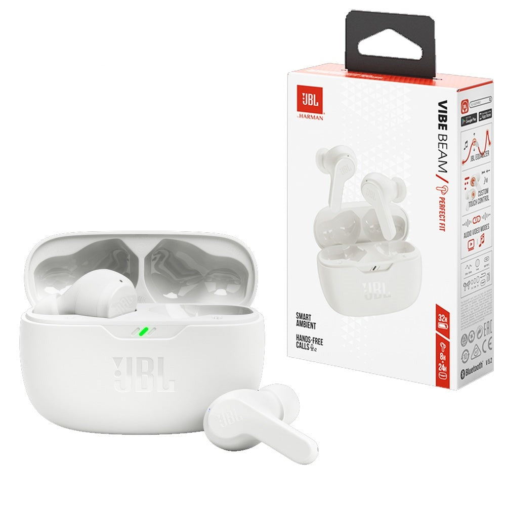 JBL Wave Beam Smart Ambient Earbuds White-www.firsthelptech.ie