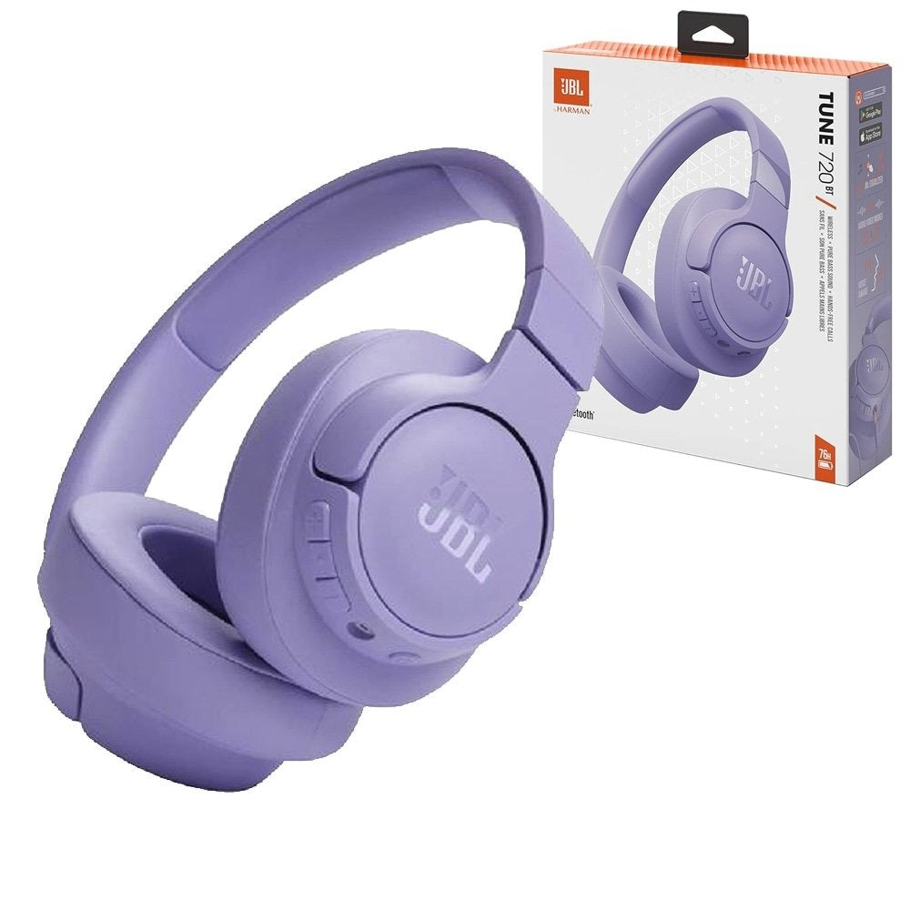 JBL Tune 720BT Pure Bass Wireless Bluetooth Headphones Purple