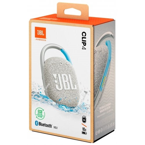 JBL CLIP 4 ECO Portable IP67 Mini Bluetooth Speaker White