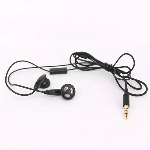 Universal Headphones 3.5MM With Mic Black (10Pcs Bundle)