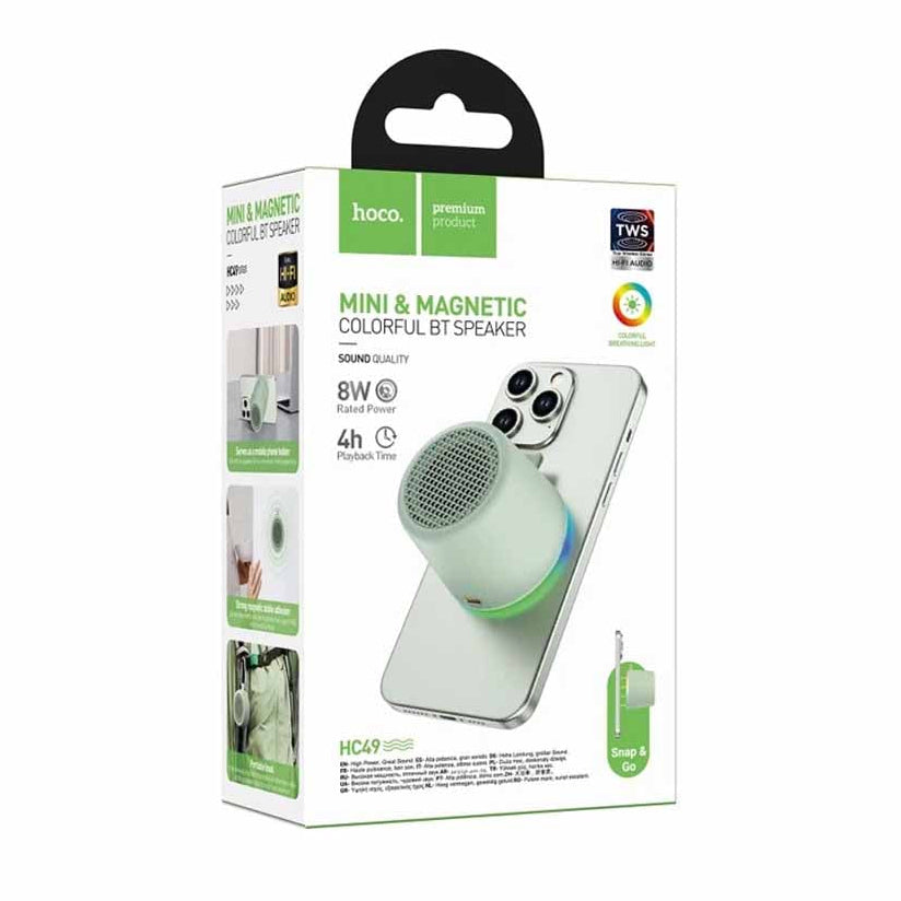 Hoco HC49 Shine Magnetic TWS Mini BT Speaker Green