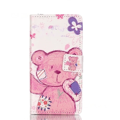 For Samsung Galaxy A5 2016 A510F Wallet Case Design My Pretty Garden Bear-www.firsthelptech.ie