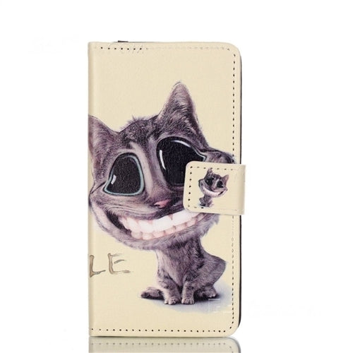 For Samsung Galaxy A5 2016 A510F Wallet Case Design Smiling Cat-www.firsthelptech.ie