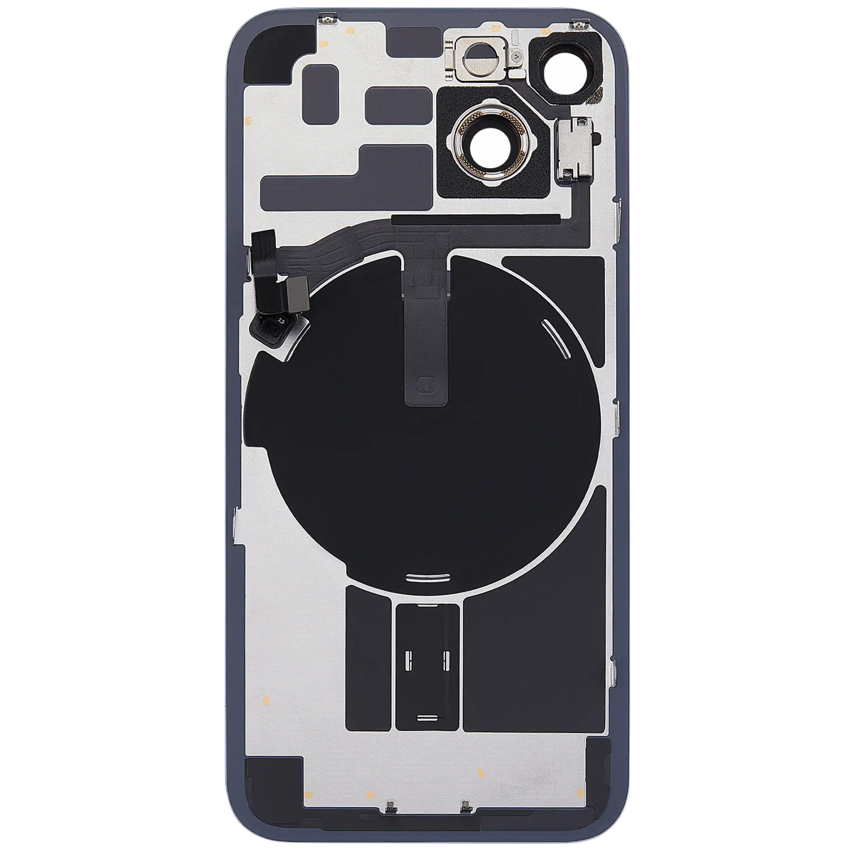 For iPhone 14 Back Glass With MagSafe Magnet, NFC & Flashlight Flex Pulled - Grade B - Blue