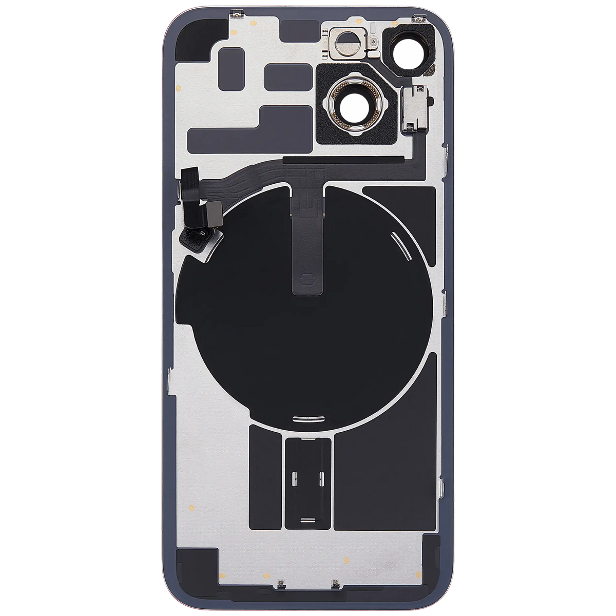 For iPhone 14 Back Glass With MagSafe Magnet, NFC & Flashlight Flex Pulled - Grade C - Red