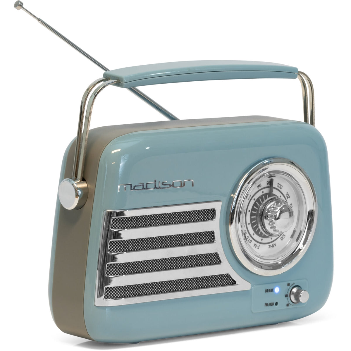 Madison FREESOUND-VR40BLU 10-5607MAD Portable Bluetooth Vintage Radio 30W Blue