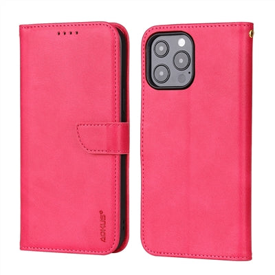 For iPhone 8/7 Plus Premium Aokus Wallet Case Rose-www.firsthelptech.ie