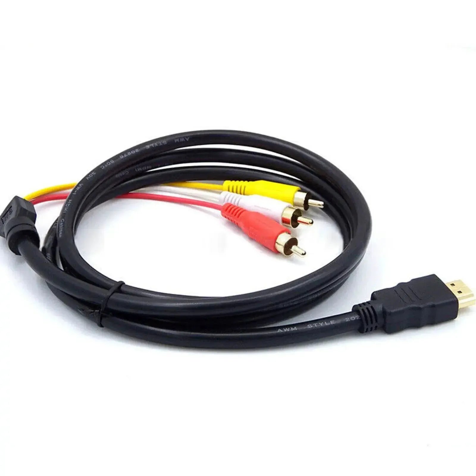 1.3m HDMI Male to 3 RCA Video Audio Converter Component AV Adapter Cable HDTV