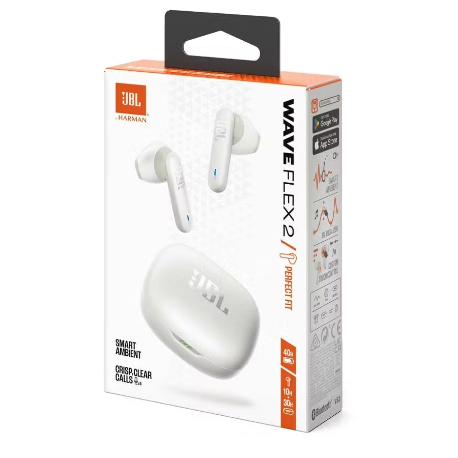 JBL Wave Flex 2 In-Ear Earbuds White