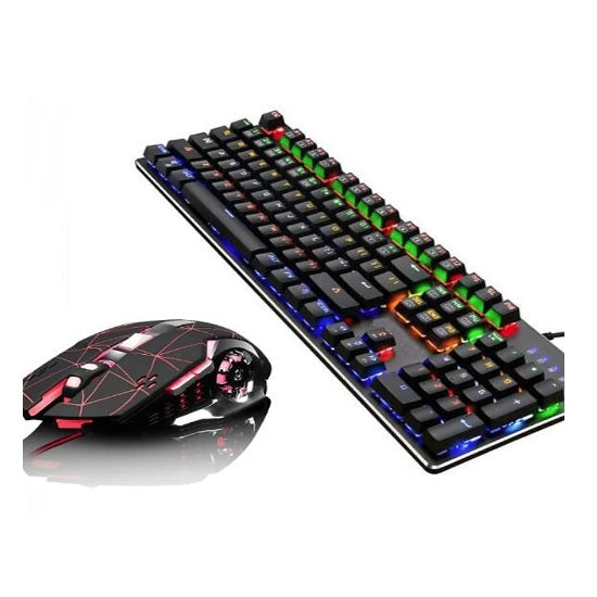 IMICE KM-900 USB Wired MultiColour Backit Gaming Keyboard + Mouse Combo Black-www.firsthelptech.ie