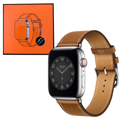 Universal Smart Watch Luxury Leather Band (20mm) Kakhi-www.firsthelptech.ie