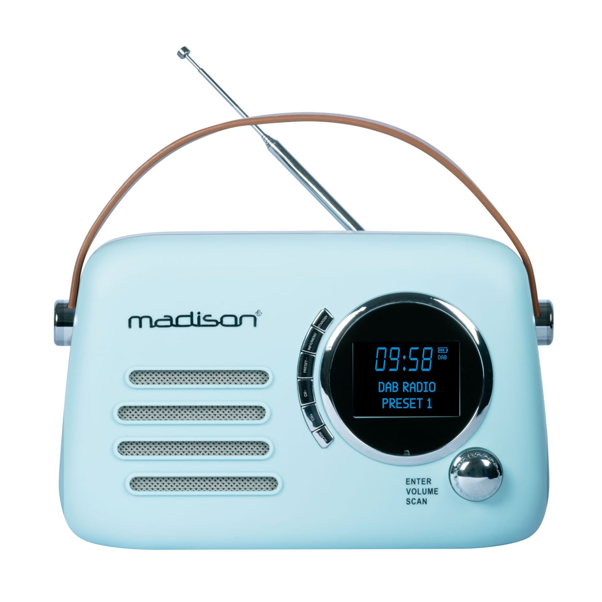 Madison FREESOUND-VR30BL-DAB 10-5612 Portable Bluetooth Vintage Radio 30W Blue