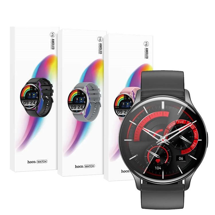 Hoco Y15 AMOLED 1.43" Smart IP68 Sports watch (call version) Black-www.firsthelptech.ie