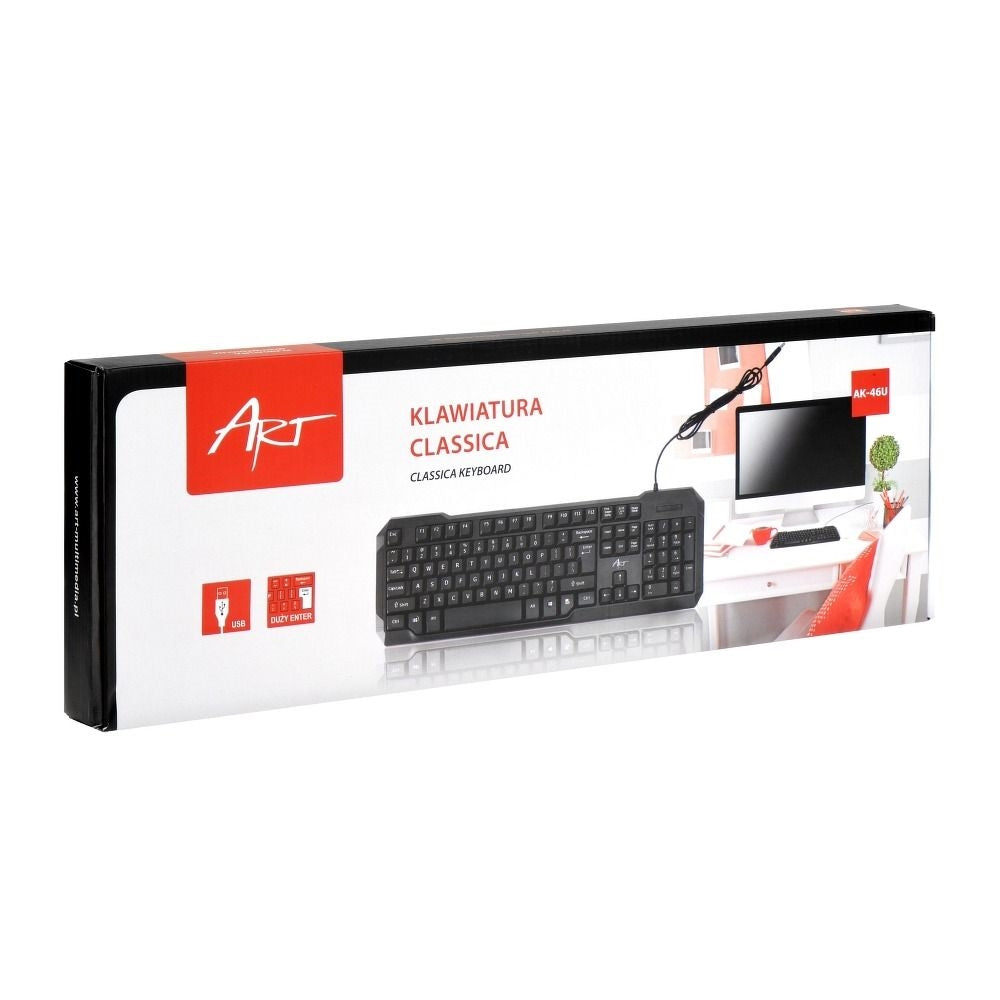 ART AK-46U Wired UK Keyboard Black-www.firsthelptech.ie