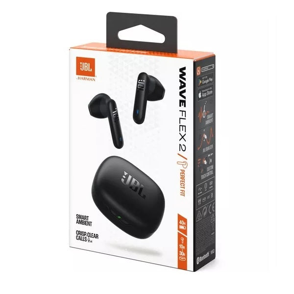 JBL Wave Flex 2 In-Ear Earbuds Black