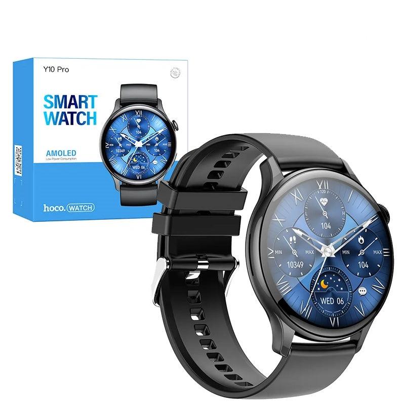 Hoco Y10 Pro AMOLED 1.3 inch Smart Sport Watch Call Version Black-www.firsthelptech.ie