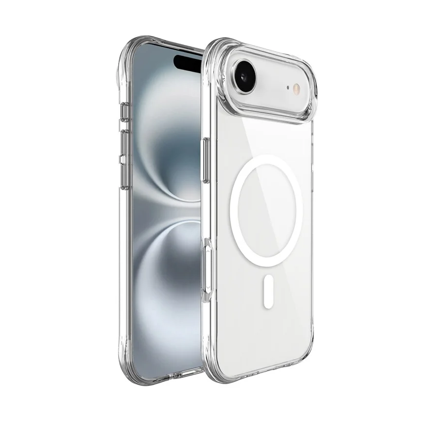 For Apple iPhone 17 Air Macaron Magsafe Case With Camera Stand White