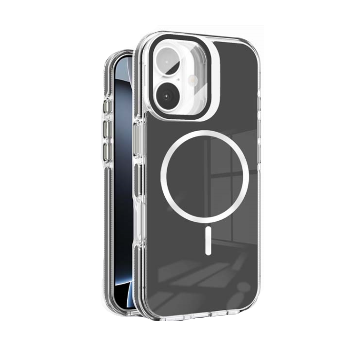 For Apple iPhone 17 Air Macaron Magsafe Case With Camera Stand Black