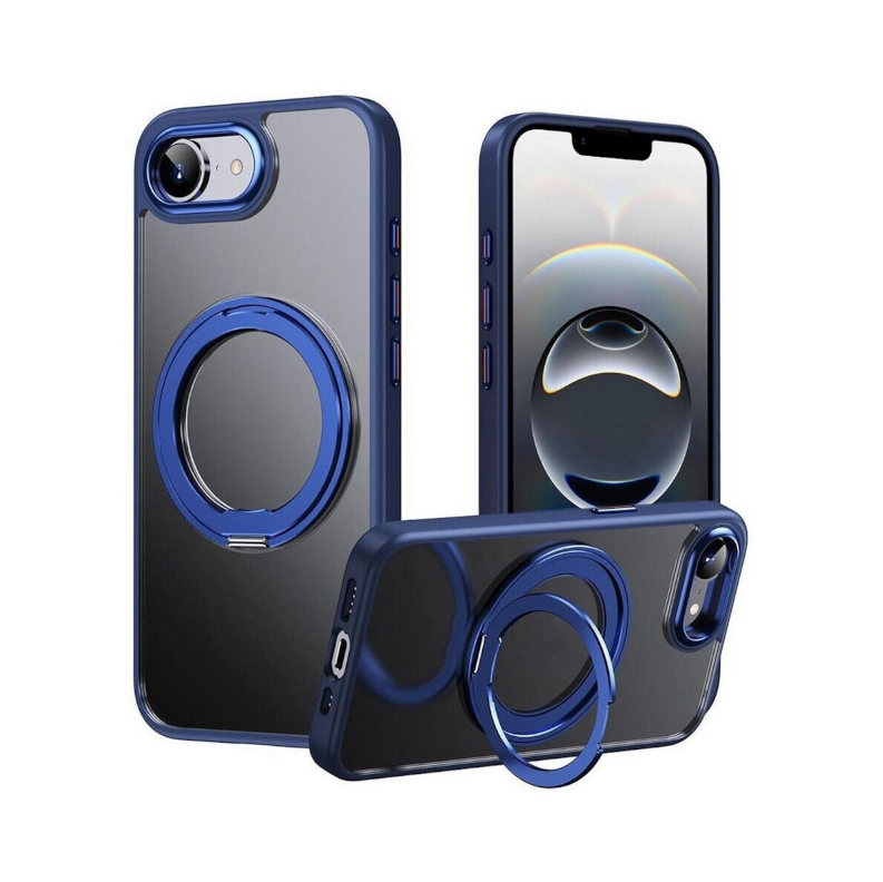 For Apple iPhone 16E Udbasto Series Magsafe Ring Case Blue