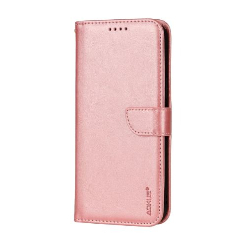 For Samsung Galaxy S25 Edge Premium Aokus Wallet Case Rose Gold