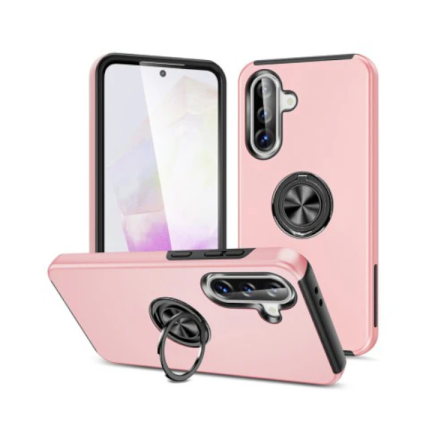 For Samsung Galaxy A36 / A56 Dual Layer Invisible Ring Case Pink