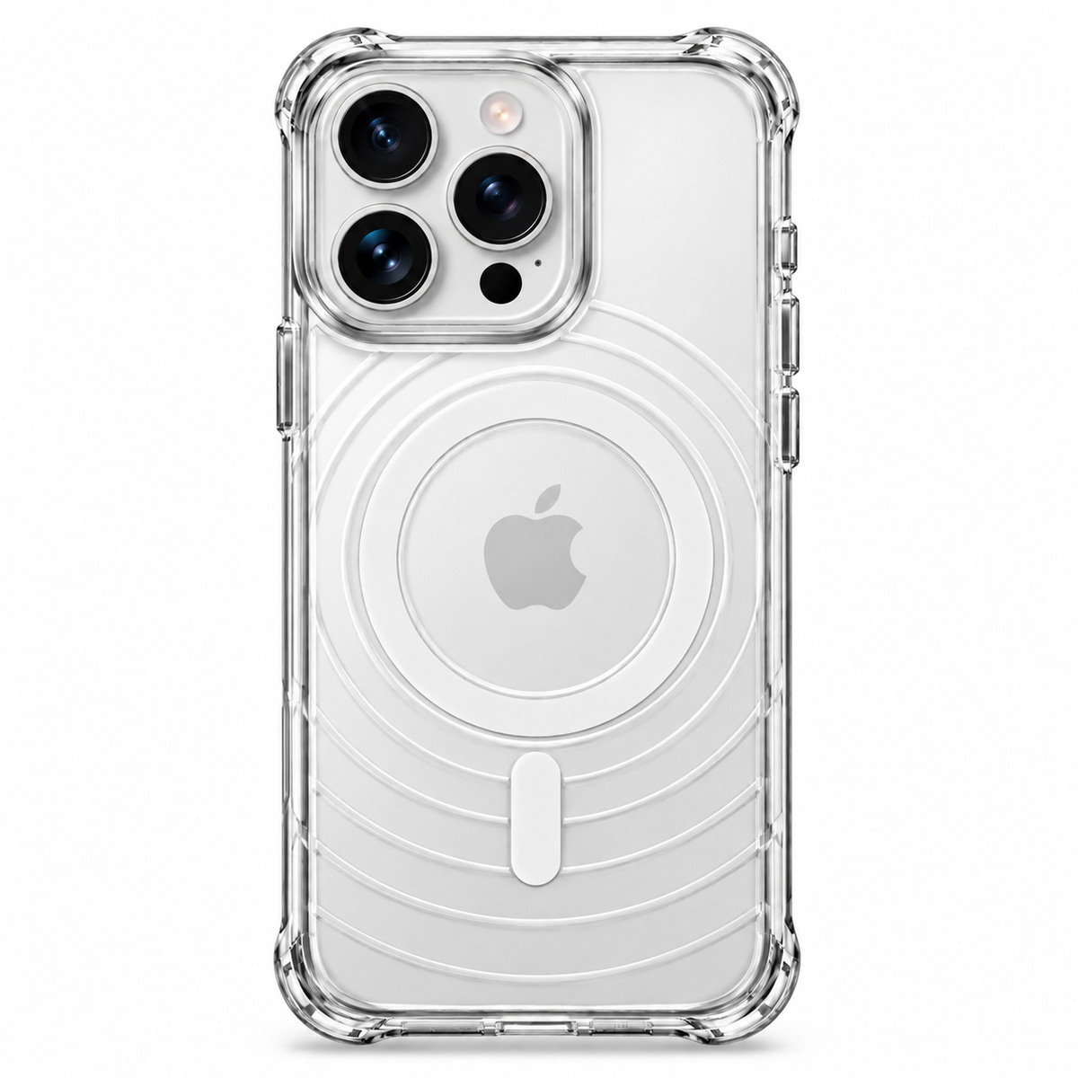 For Apple iPhone 15 Pro Max Wave Series Clear Magsafe White