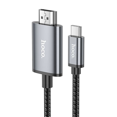 Hoco UA27 HD On-Screen (Type-C to HDMI) Cable Gray-www.firsthelptech.ie