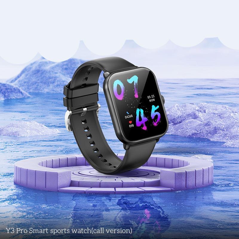 Hoco Y3 Pro 8-Sports Mode IP68 Waterproof Smart Watch Black-www.firsthelptech.ie