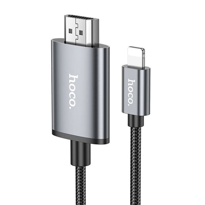 Hoco UA27 HD On-Screen (iP to HDMI) Cable Gray-www.firsthelptech.ie