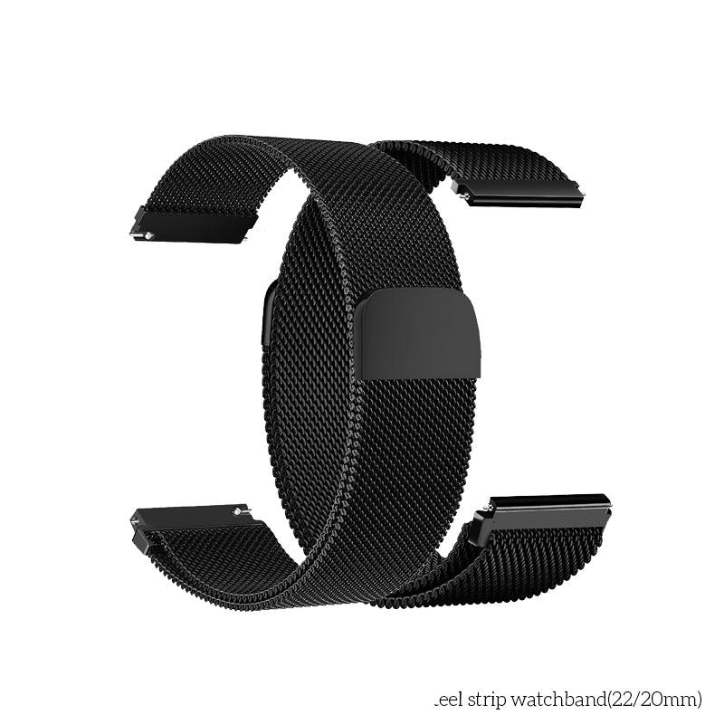 Hoco WH02 Simple Beauty Series Magnetic Steel Strip Watchband (20mm) Black-www.firsthelptech.ie