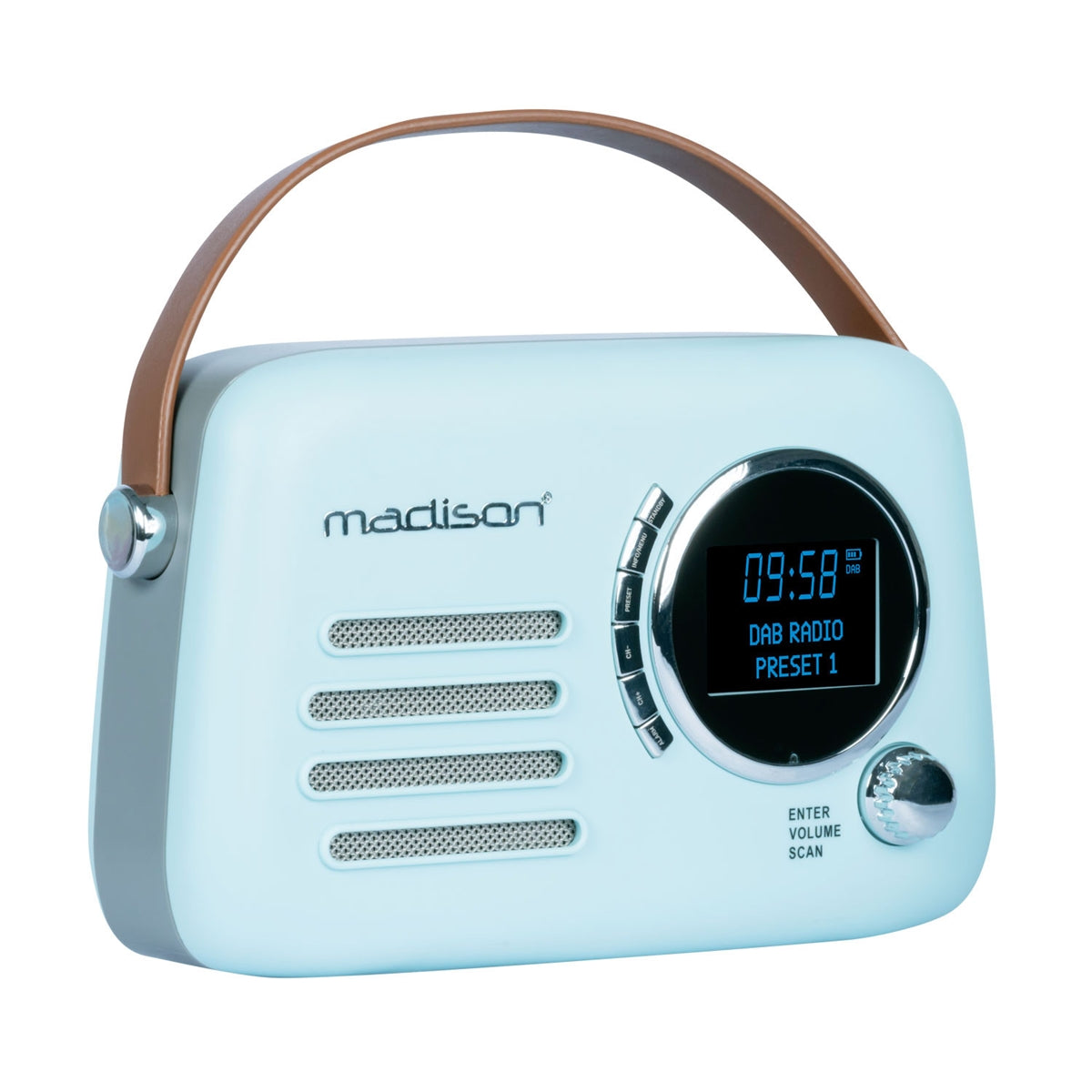 Madison FREESOUND-VR30BL-DAB 10-5612 Portable Bluetooth Vintage Radio 30W Blue