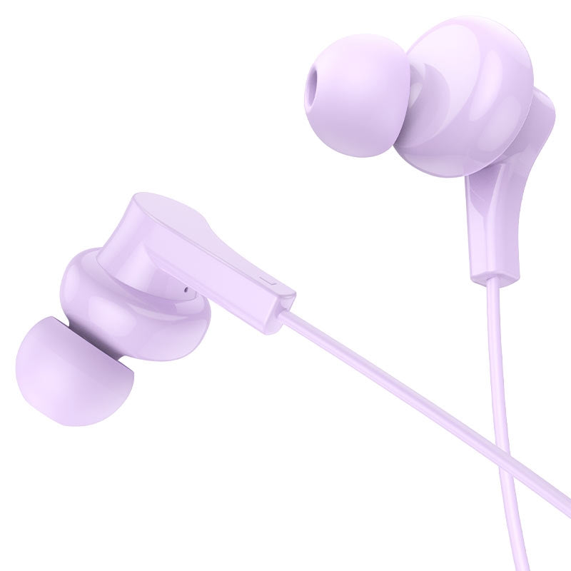 Hoco M114 Jia Universal Earphones with Microphone Purple-www.firsthelptech.ie