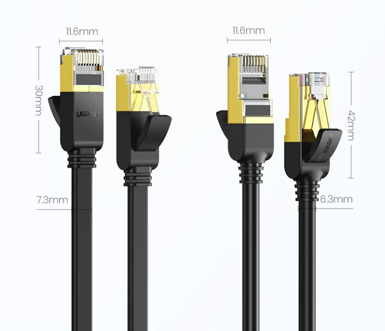 UGREEN 11260 Cat 7 U/FTP Lan Cable Flat Design 1M