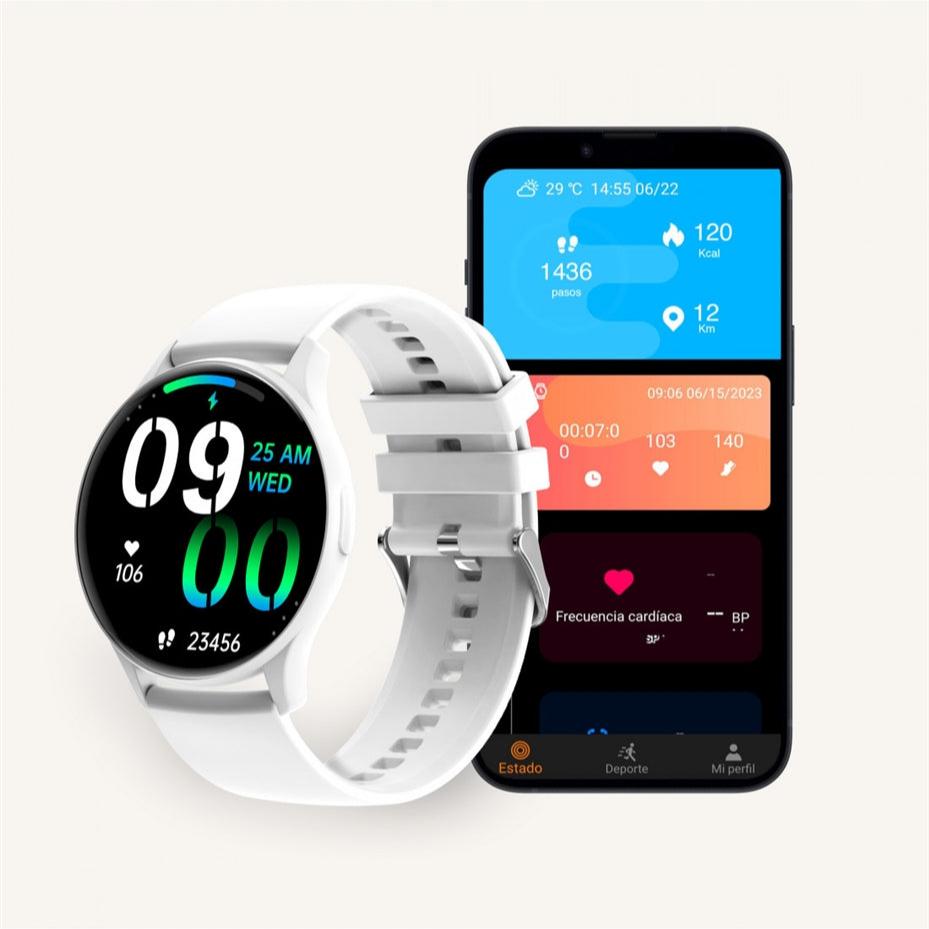 Ksix Core Limited Edition AMOLED Smart Watch White-www.firsthelptech.ie