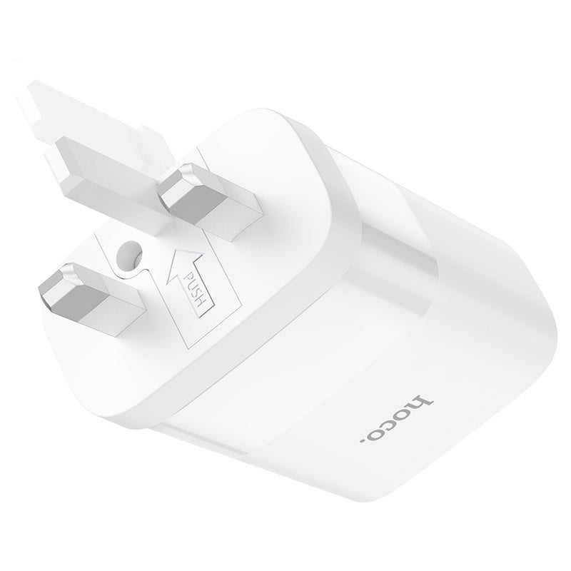 Hoco DC92 Sunlight PD 65W Dual Port (1A1C) Charger White