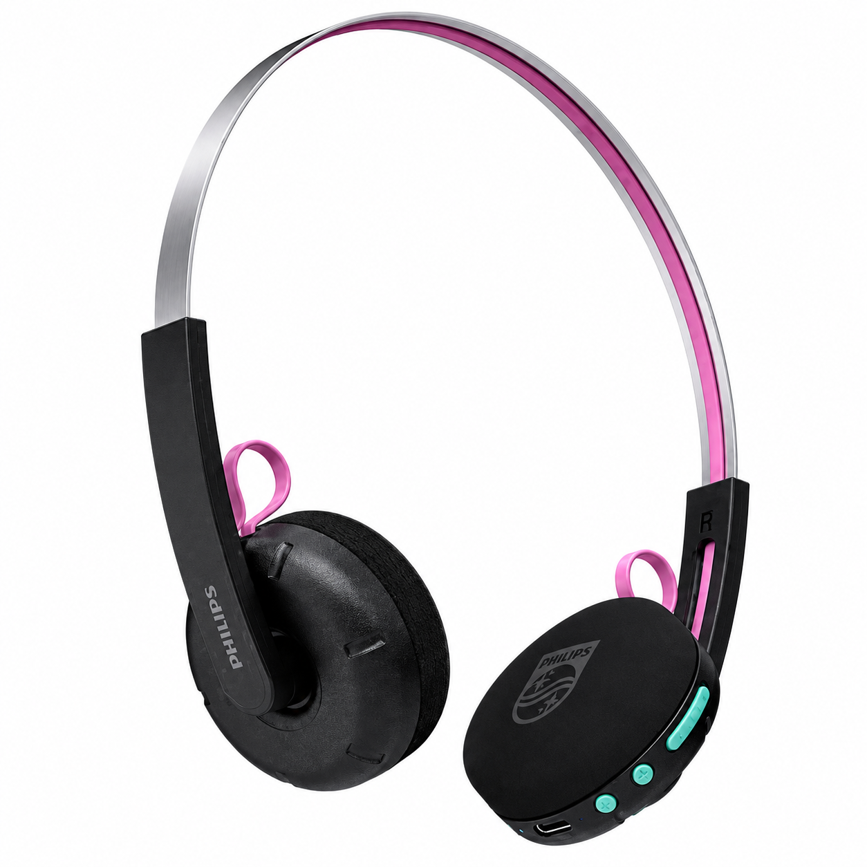 Philips TAMS1BK/00 Moving Sound On-Ear USB-C BT6 26h Black