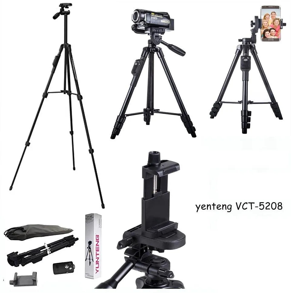 Tesoro YUNTENG VCT-5208 43cm-125cm Aluminum Professional Tripod