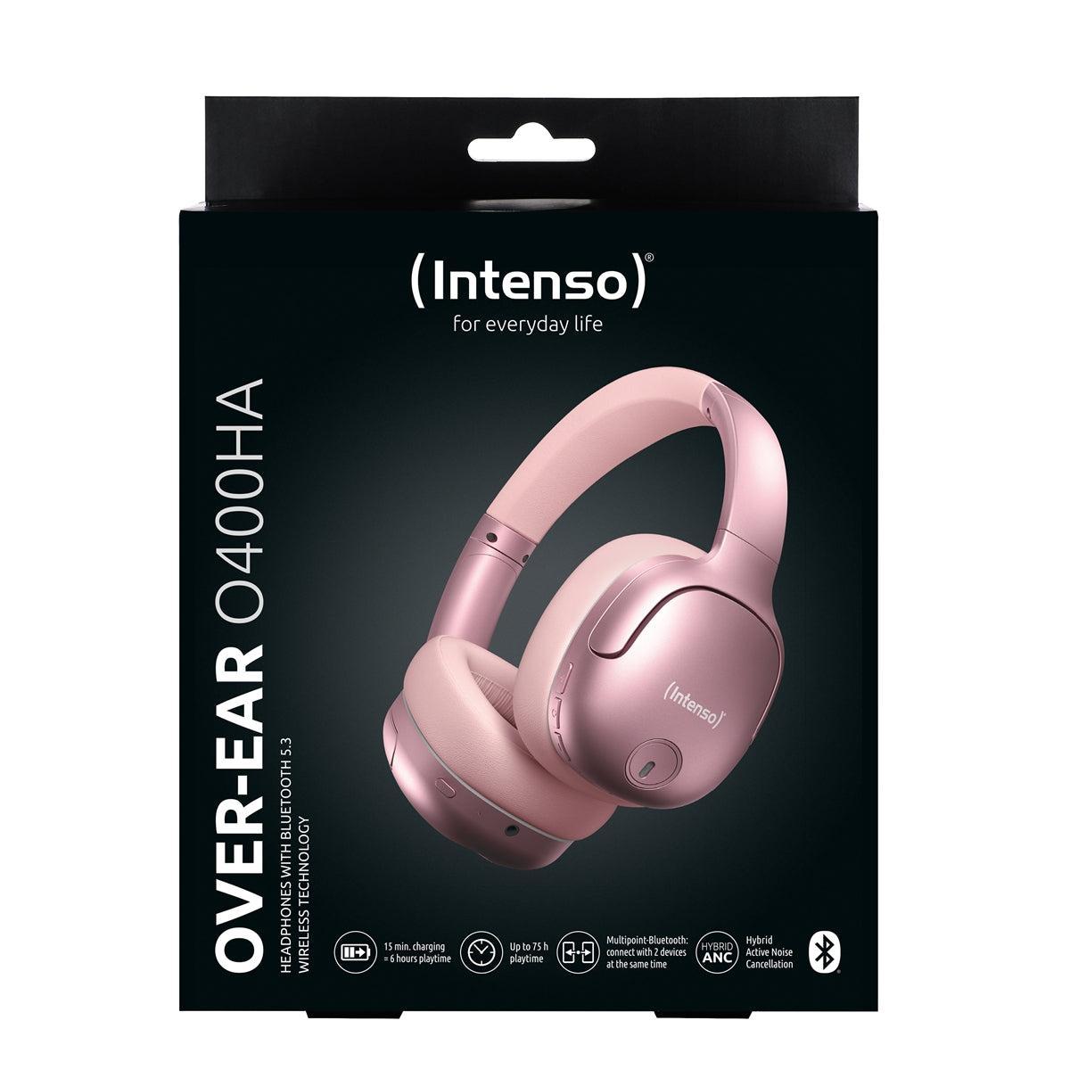Intenso Earphone Over-Ear BT 5.3 O400HA Hybrid ANC Rose